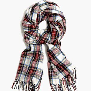 Brand new w/ Tags: JCrew Classic Plaid Scarf in Marine Salt Multi